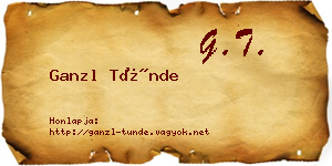 Ganzl Tünde névjegykártya